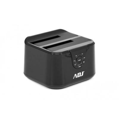 Docking station USB 3.0 per HDD SATA 2.5 e 3.5 ADJ Utilizzata sia per leggere due HDD che per clonare o eseguire il backup di un HDD - 1pz
